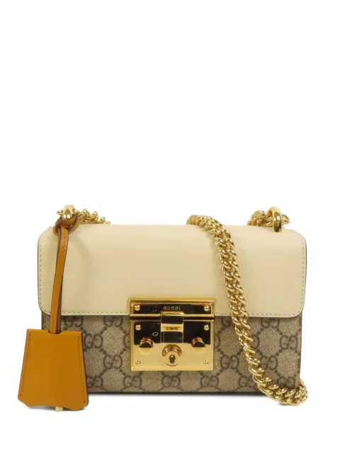 Gucci Pre-Owned Padlock GG crossbody bag Neutrals 409487