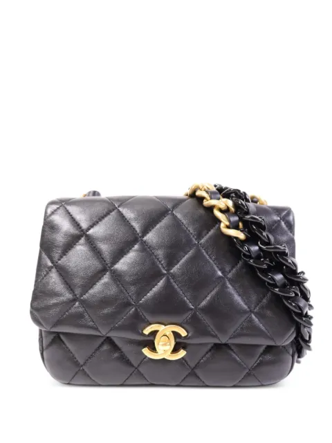 CHANEL Pre-Owned CC turn-lock quilted crossbody bag Black AS3214
