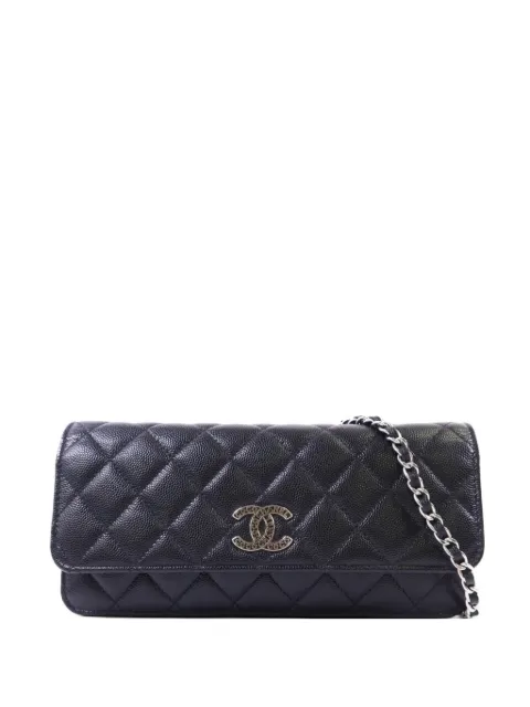 CHANEL Pre-Owned CC quilted crossbody bag Black AP3838