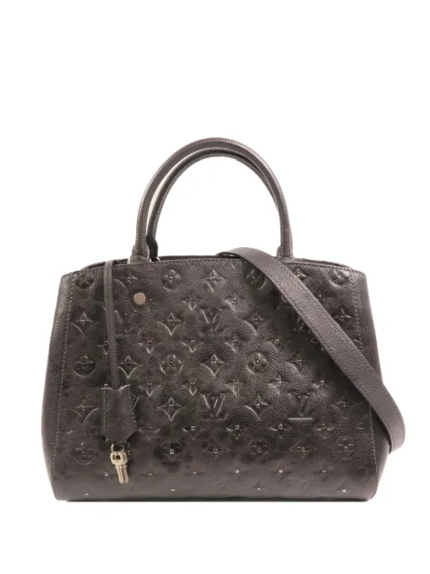 Louis Vuitton Pre-Owned BB Montaigne Monogram Empreinte tote bag Black M50665