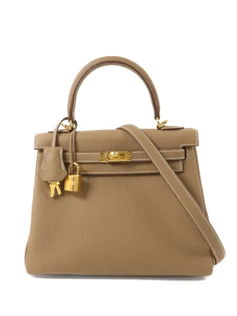 Hermès Pre-Owned Kelly 25 two-way handbag Neutrals KETOUPE