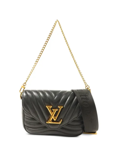 Louis Vuitton Pre-Owned New Wave chain-strap calfskin handbag Black M56461