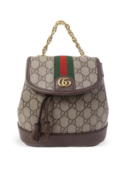 Gucci Pre-Owned GG Web backpack Brown 795221