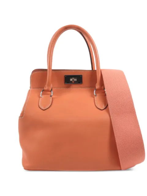 Hermès Pre-Owned 2013 20 Toolbox Swift leather tote bag Orange QL5