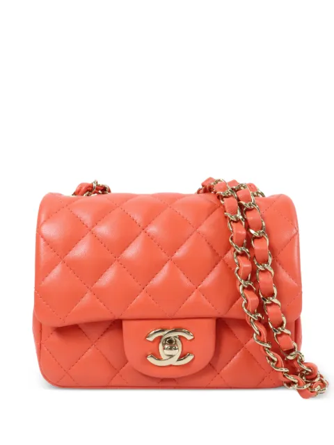 CHANEL Pre-Owned mini Classic 17 shoulder bag Orange A35200