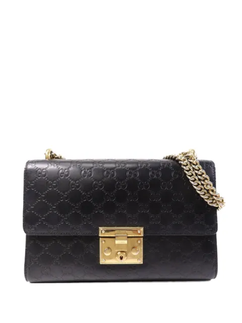 Gucci Pre-Owned GG Padlock shoulder bag Black 409486