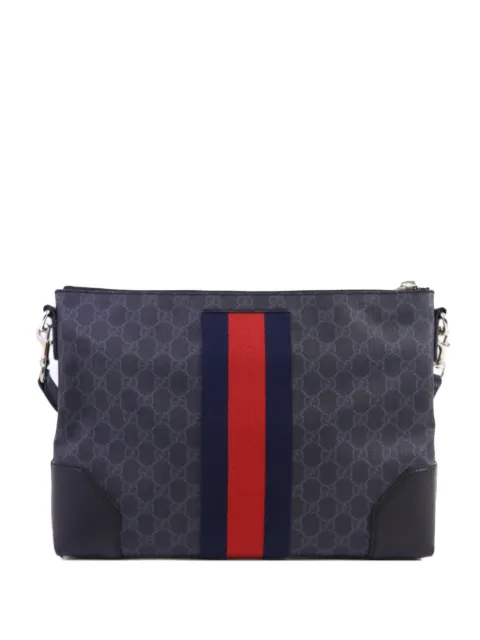Gucci Pre-Owned GG Supreme Web crossbody bag Grey 474139