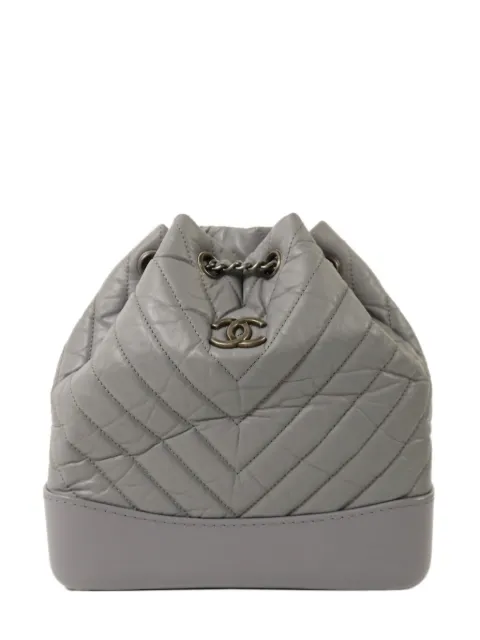 CHANEL Pre-Owned Gabrielle chevron-quilted backpack Grey A94485