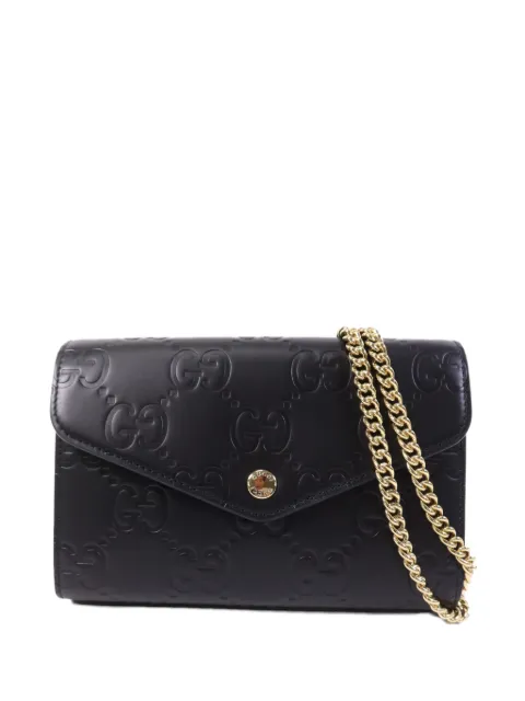 Gucci Pre-Owned GG Chain Wallet shoulder bag Black 781555