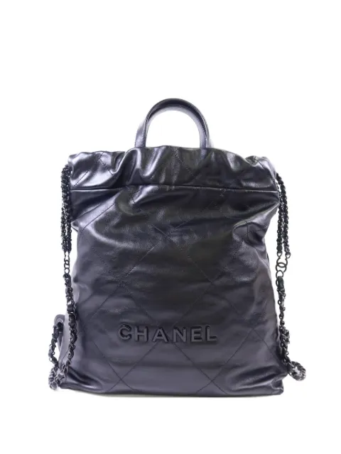CHANEL Pre-Owned Chanel 22 quilted backpack Black AS3859