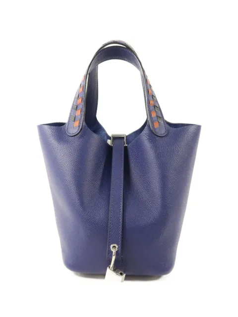 Hermès Pre-Owned 18 Picotin Lock Epsom-leather tote bag Blue PICOTINLOCK18