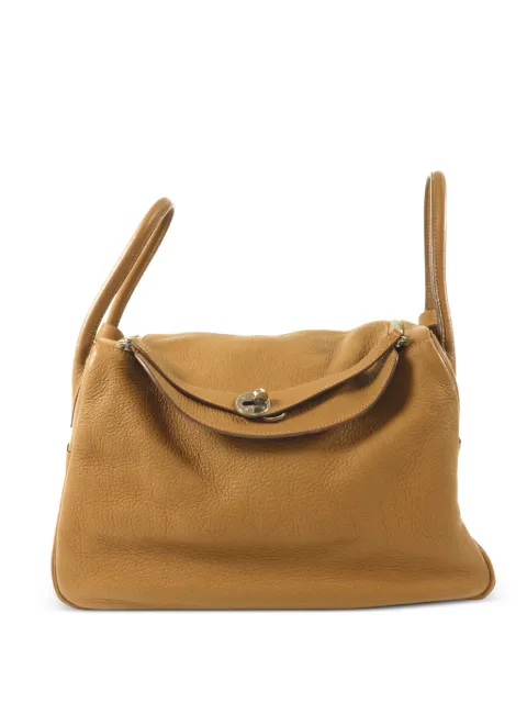 Hermès Pre-Owned Lindy 34 leather tote bag Brown M24PHW