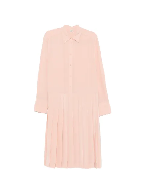 TOTEME pleated midi dress Pink 263WRD0350FB0115370