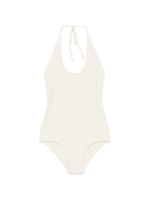 TOTEME halterneck tie-fastening swimsuit Neutrals 263WRW0065FB0097116