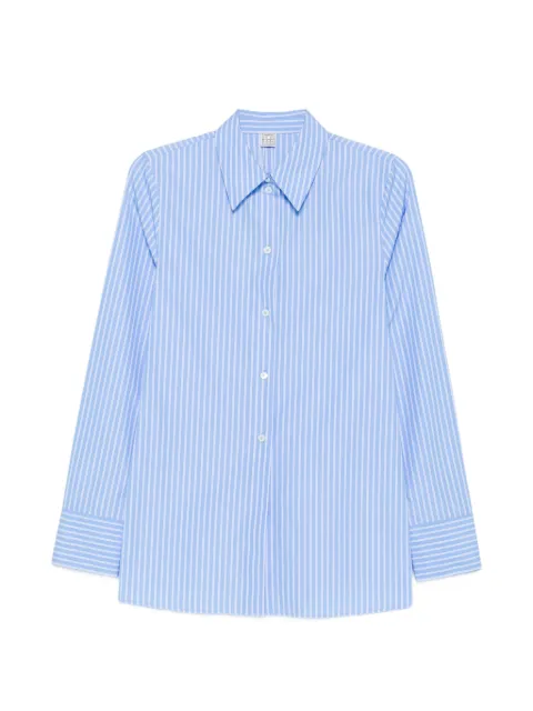 TOTEME striped poplin shirt Blue 263WRT0759FB0686P111