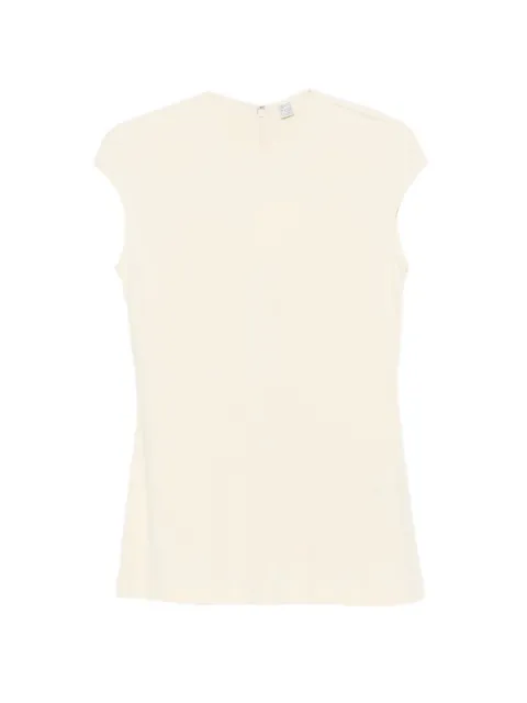 TOTEME cap-sleeve top Neutrals 263WRT0865FB0162