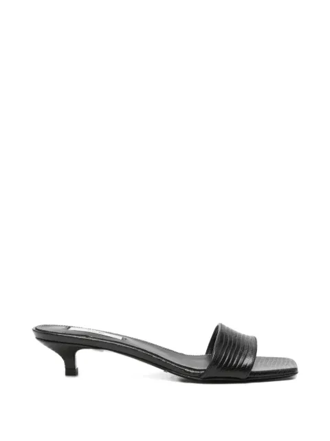 TOTEME lizard-embossed bandeau sandals Black 263WAS0398LE0228001
