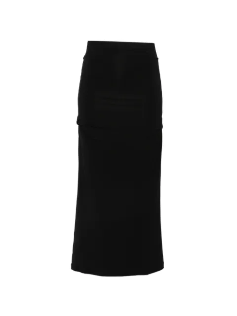 TOTEME draped midi skirt Black 263WRB0416FB0676