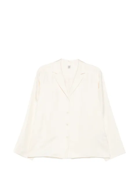 TOTEME monogram-embroidered shirt Neutrals 263WRT0881FB0704055