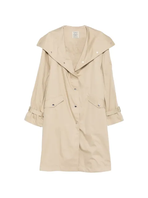 TOTEME oversized spread-collar trench coat Neutrals 263WRO0283FB0564