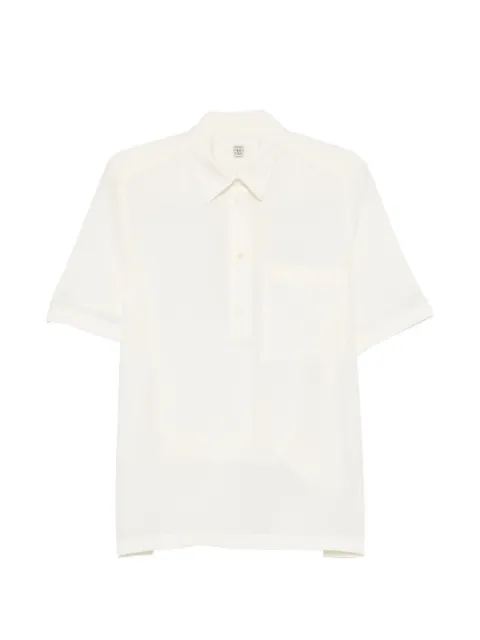 TOTEME chest-pocket polo shirt Neutrals 263WRT0762FB0475116