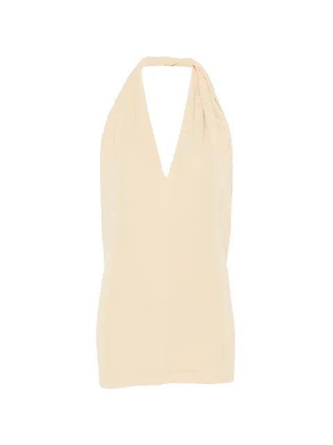 TOTEME twisted halterneck top Neutrals 263WRT0753FB0162378