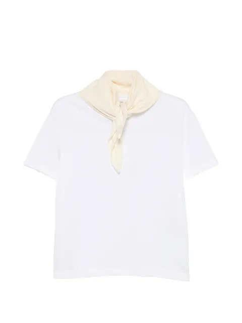 TOTEME scarf-detail T-shirt White 263WRT0934FB0502476