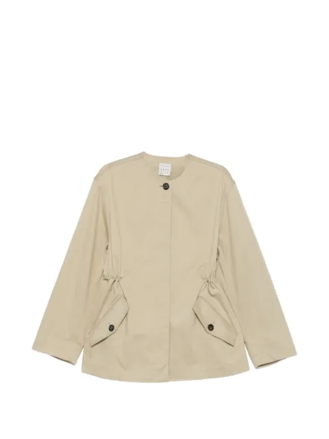 TOTEME elasticated-waist cotton-twill jacket Neutrals 263WRO0325FB0599144