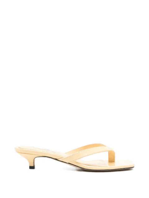 TOTEME naplack kitten-heel sandals Yellow 263WAS1010LE0215380