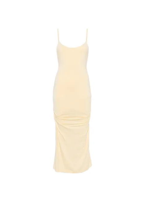 TOTEME draped midi dress Yellow 263WRD0345FB0676