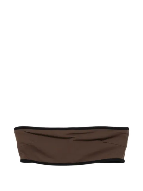 TOTEME contrast-trim bikini top Brown 242WSW1041FB0097427