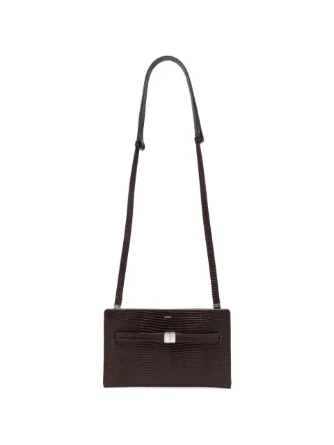 TOTEME belt-detail lizard-effect crossbody bag Brown 263WAM0052LE0228102