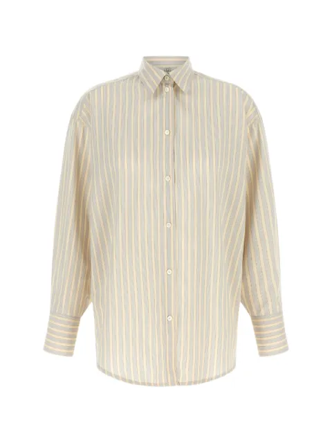 TOTEME oversized striped shirt Neutrals 263WRT0621FB0689394