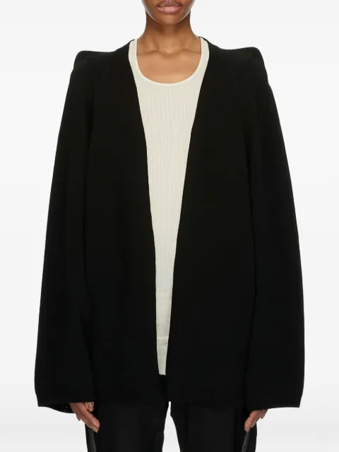 Rick Owens structured-shoulder knitted cardigan Black RP01F6633KBC