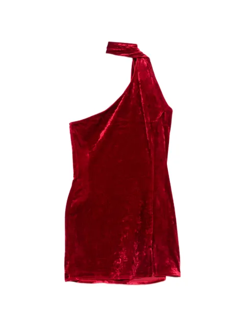 Gianfranco Ferré Pre-Owned 1990s one-shoulder velvet mini dress Red GF250BFP