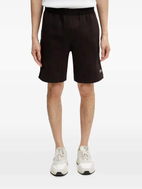 Lacoste logo-patch elasticated-waist shorts Brown GH9627