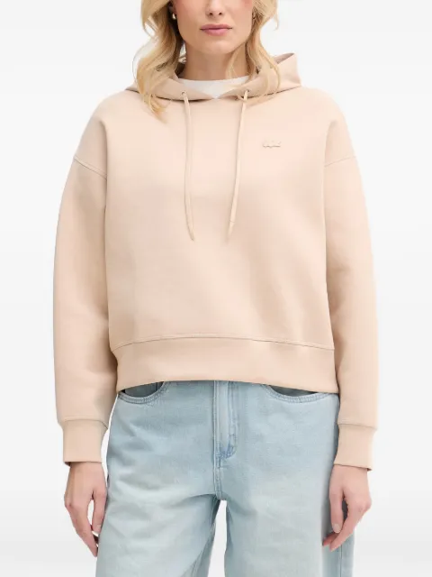 Lacoste logo-patch drawstring hoodie Neutrals SF0048