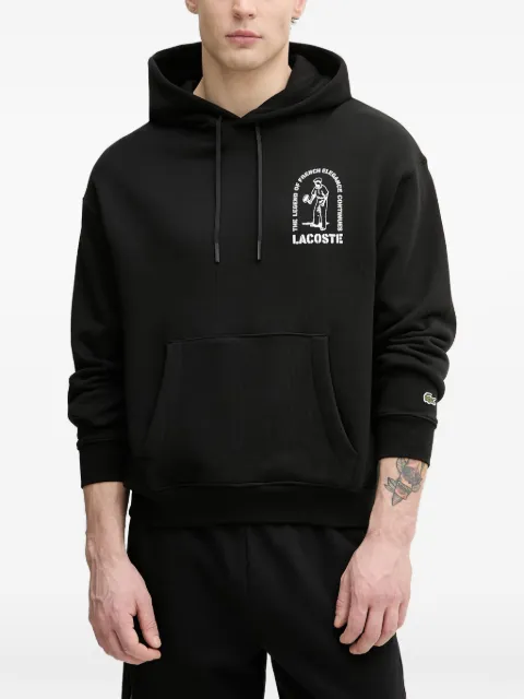 Lacoste graphic-print hoodie Black SH1371