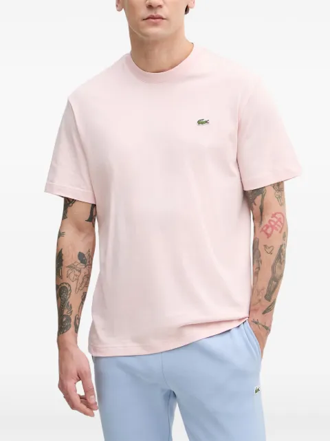 Lacoste logo-patch crew-neck T-shirt Pink TH7318