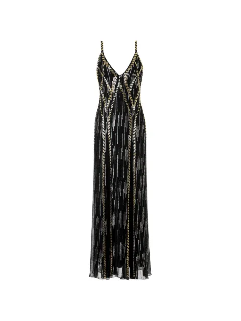 Temperley London Viola sequin-embellished maxi dress Black 26UVIO55026
