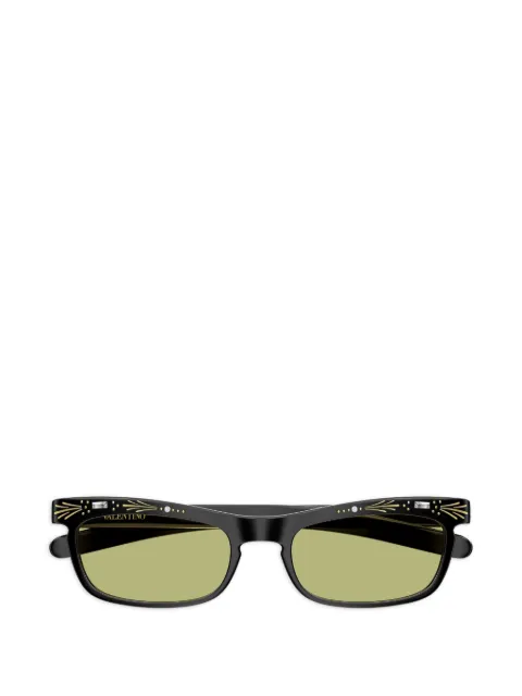 VALENTINO GARAVANI EYEWEAR VLogo-detail crystal-embellished sunglasses Black VG0044S