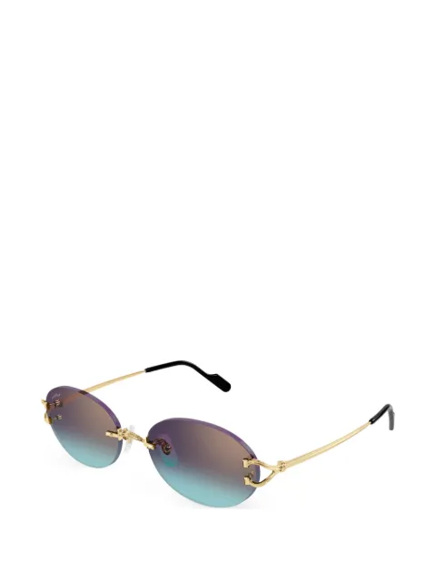Cartier Eyewear logo-detail rimless sunglasses Gold CT0551S008