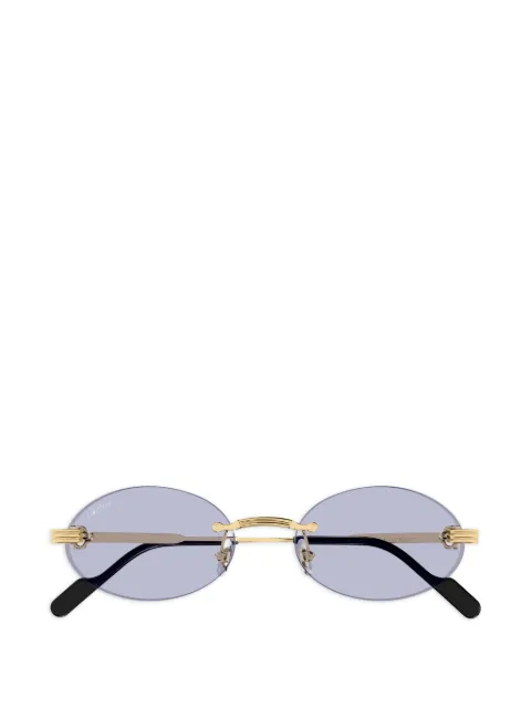 Cartier Eyewear rimless oval-frame sunglasses Gold CT0615S004
