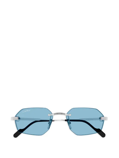 Cartier Eyewear rimless geometric-frame sunglasses Silver CT0616S005