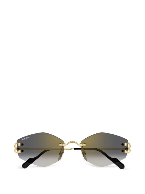 Cartier Eyewear Panthère geometric-frame sunglasses Gold CT0620S001