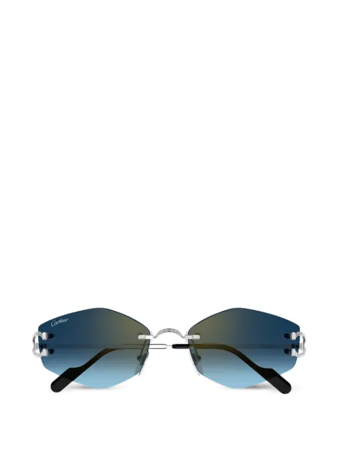Cartier Eyewear rimless geometric-frame sunglasses Silver CT0620S002