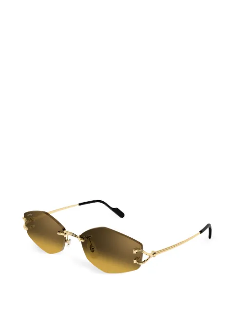 Cartier Eyewear rimless geometric-frame sunglasses Gold CT0620S003