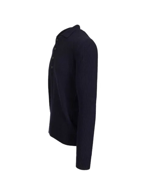 Al Duca D’Aosta 1902 ribbed-knit polo sweater Blue LG1240
