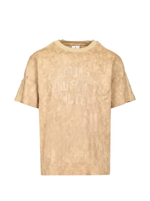 Song For The Mute x Adidas logo-appliqué distressed T-shirt Neutrals KC2753