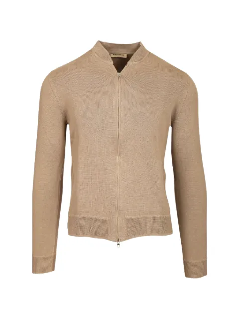 Al Duca D’Aosta 1902 zip-up ribbed-trim cardigan Neutrals LG1049
